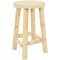Sunnydaze Rustic Unfinished Fir Wood Indoor Backless Counter-Height Stool